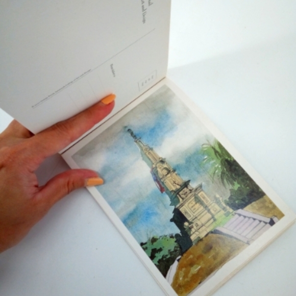 Georgia Set of 4 Post Card Books Savannah Athens Garden Isles Souvenirs Sketch - Picture 10 of 12